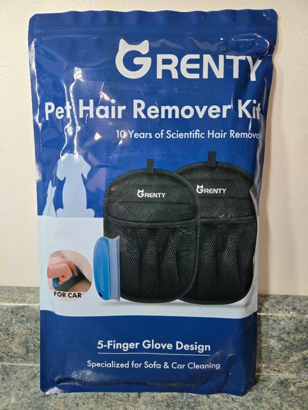 Pet Hair Removal Gloves for Dogs & Cats – Five-Finger Grooming Mitts Reuse